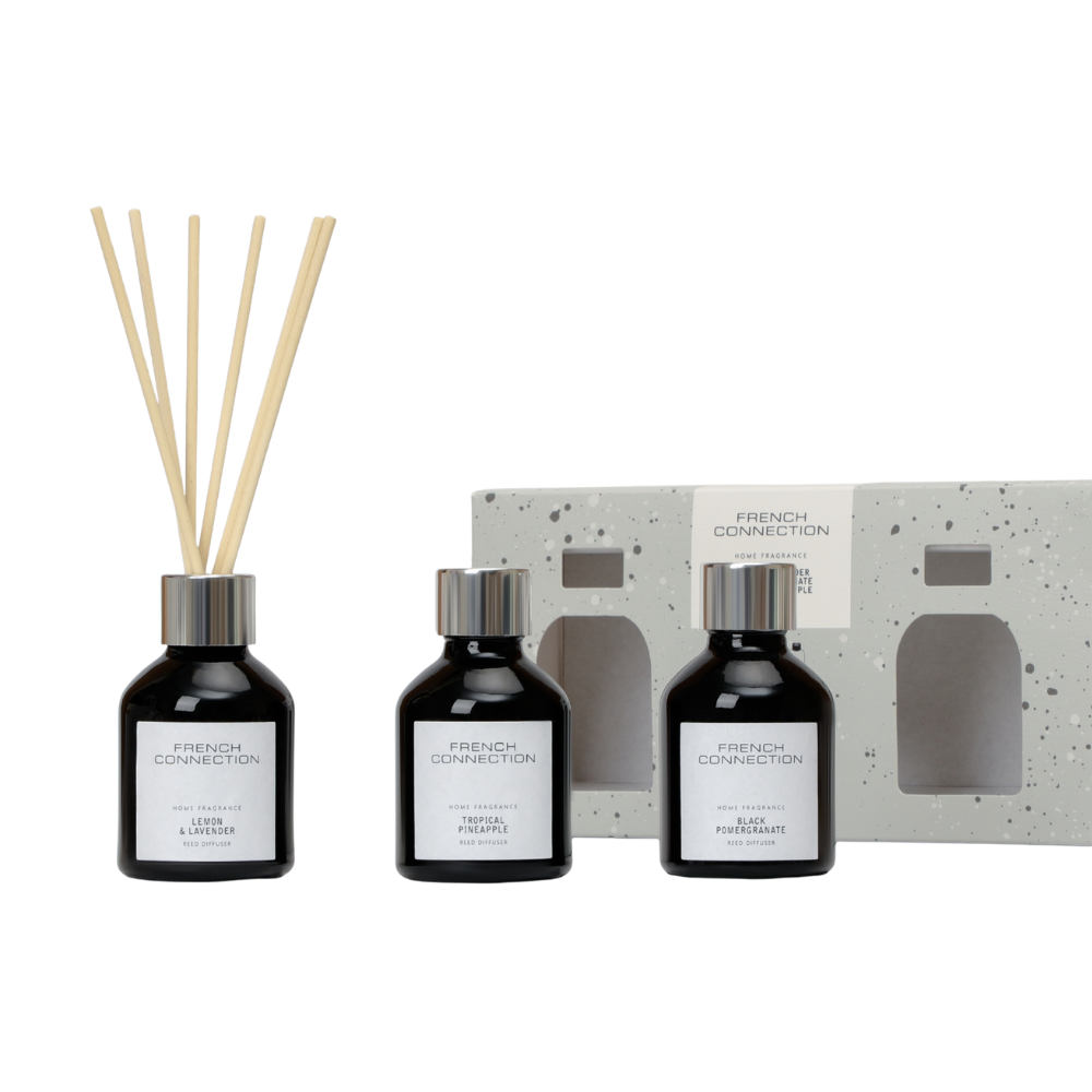 French Connection Black Collection Trio of Reed Diffusers 3 x 50ml