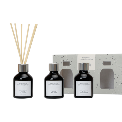 French Connection Black Collection Trio of Reed Diffusers 3 x 50ml