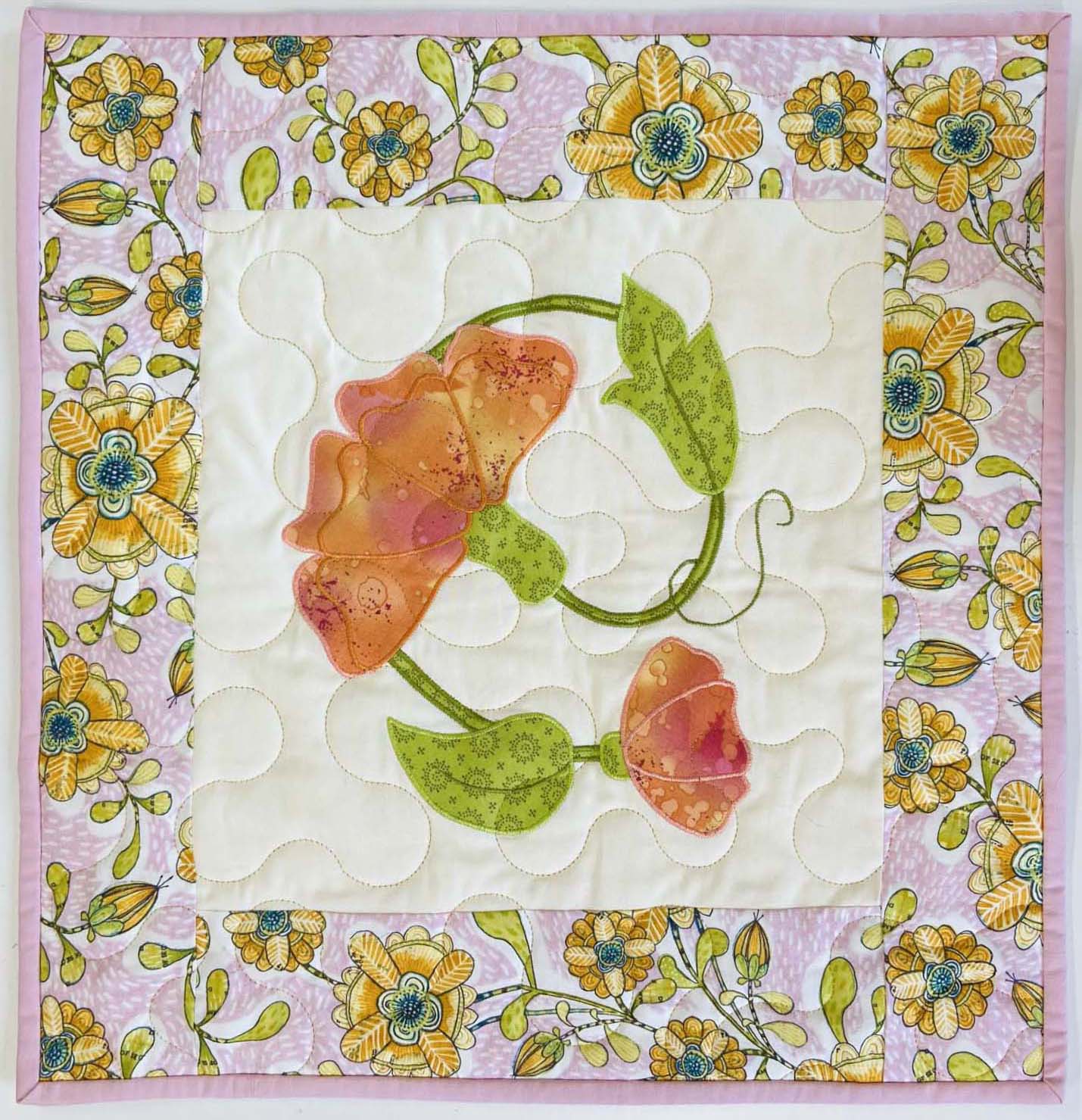 Quilter's Trading Post Jacobean Flowers Applique Blocks Pattern