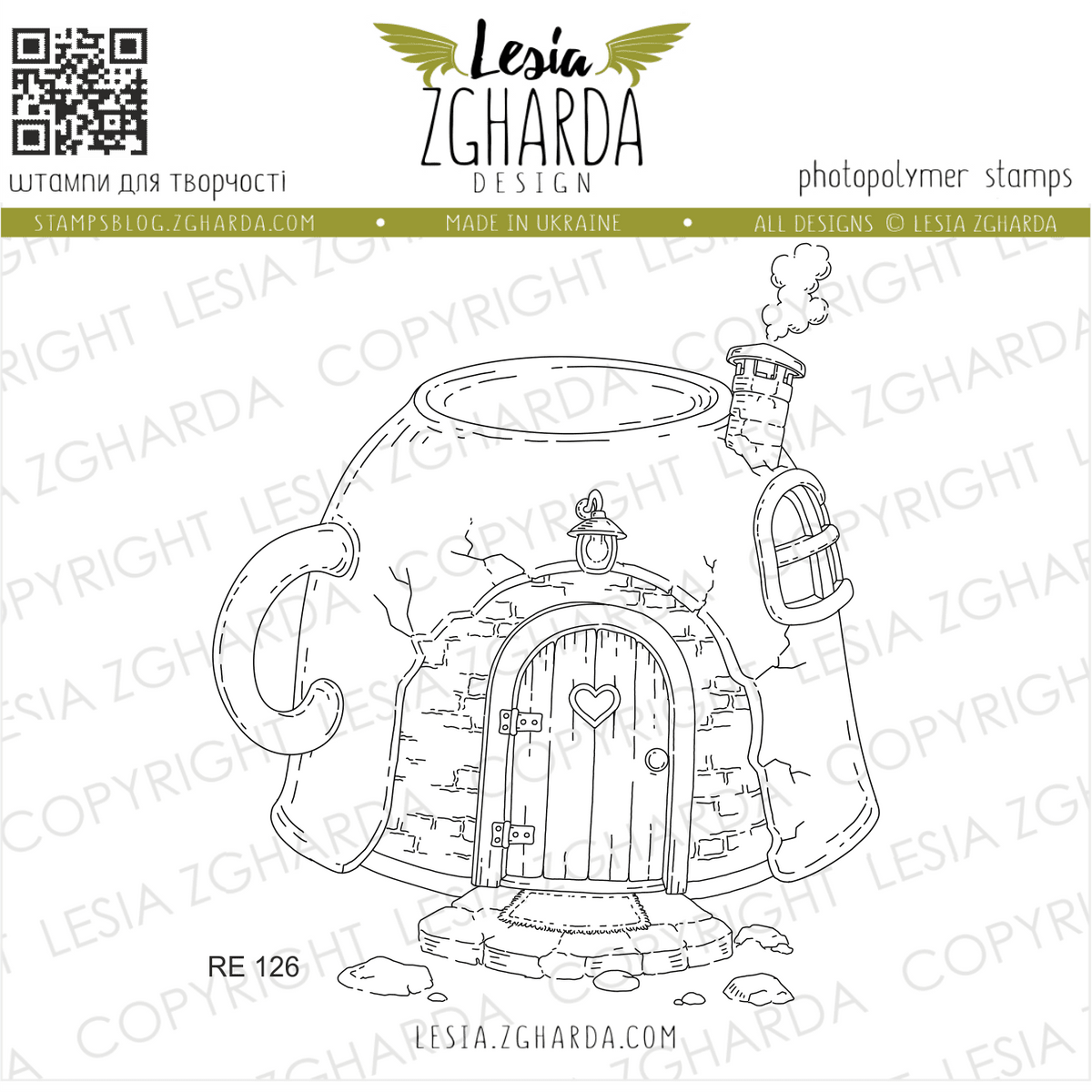 Lesia Zgharda Cozy Fairytale Cup House Stamp