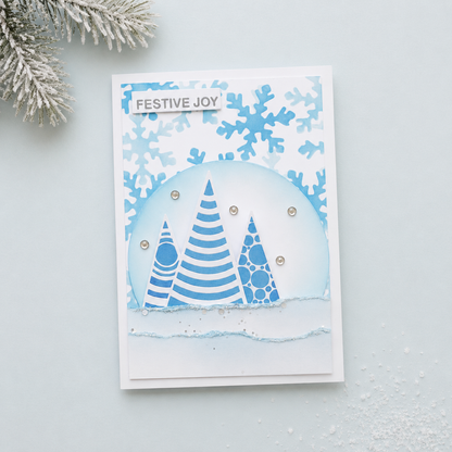 Spellbinders x  Lisa Horton Crafts Snowflake Kisses Sentiments Press + Foil Plate & Die Set