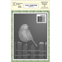 Lisa Horton Crafts Festive Robin A6 3D Embossing Folder