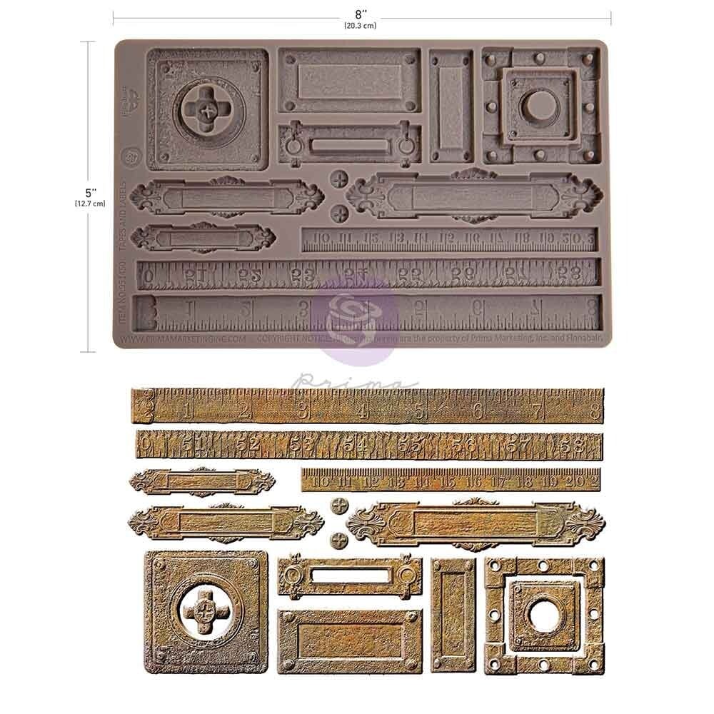 Finnabair Imaginarium Tapes & Labels 5x8" Silicone Mould