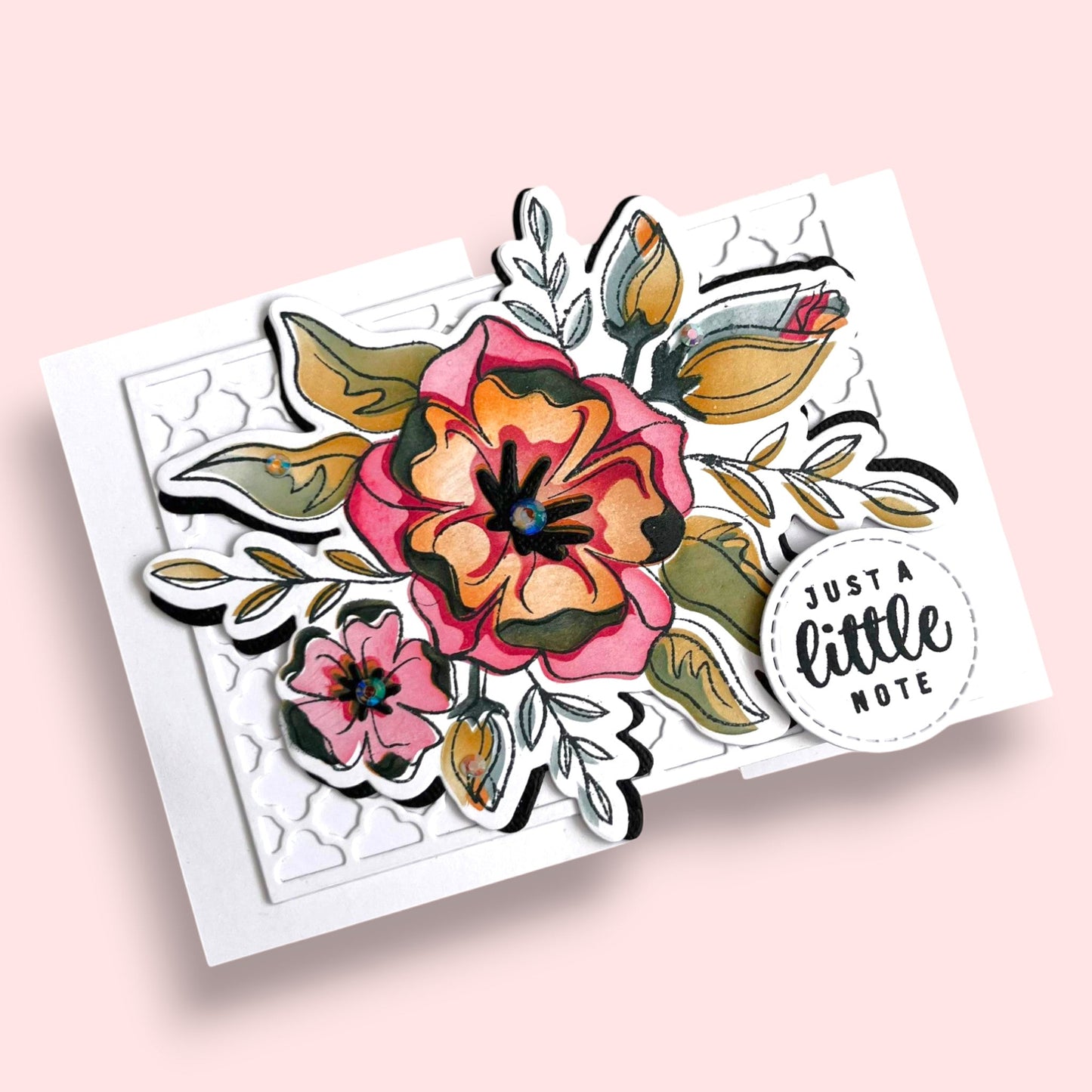 Lisa Horton Crafts Floral Wishes 5" x 7" 3D Embossing Folder
