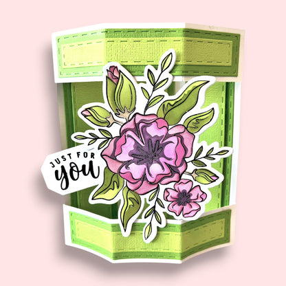 Lisa Horton Crafts Floral Wishes 5" x 7" 3D Embossing Folder