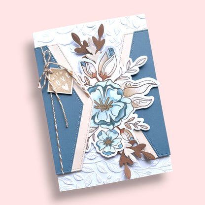Lisa Horton Crafts Floral Wishes 5" x 7" 3D Embossing Folder