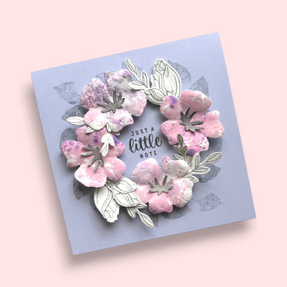 Lisa Horton Crafts Floral Wishes 5" x 7" 3D Embossing Folder
