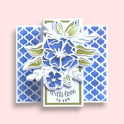 Lisa Horton Crafts Floral Wishes 5" x 7" 3D Embossing Folder