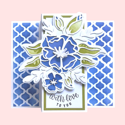 Lisa Horton Crafts Floral Wishes 5" x 7" Layering Stencil - 7 Layers