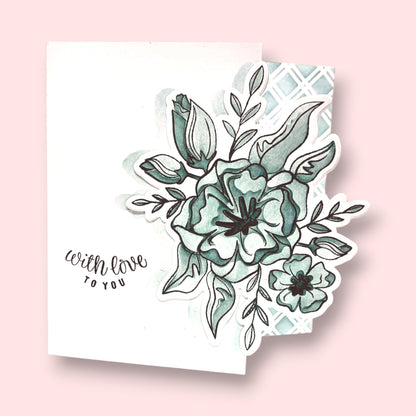 Lisa Horton Crafts Floral Wishes 5" x 7" 3D Embossing Folder