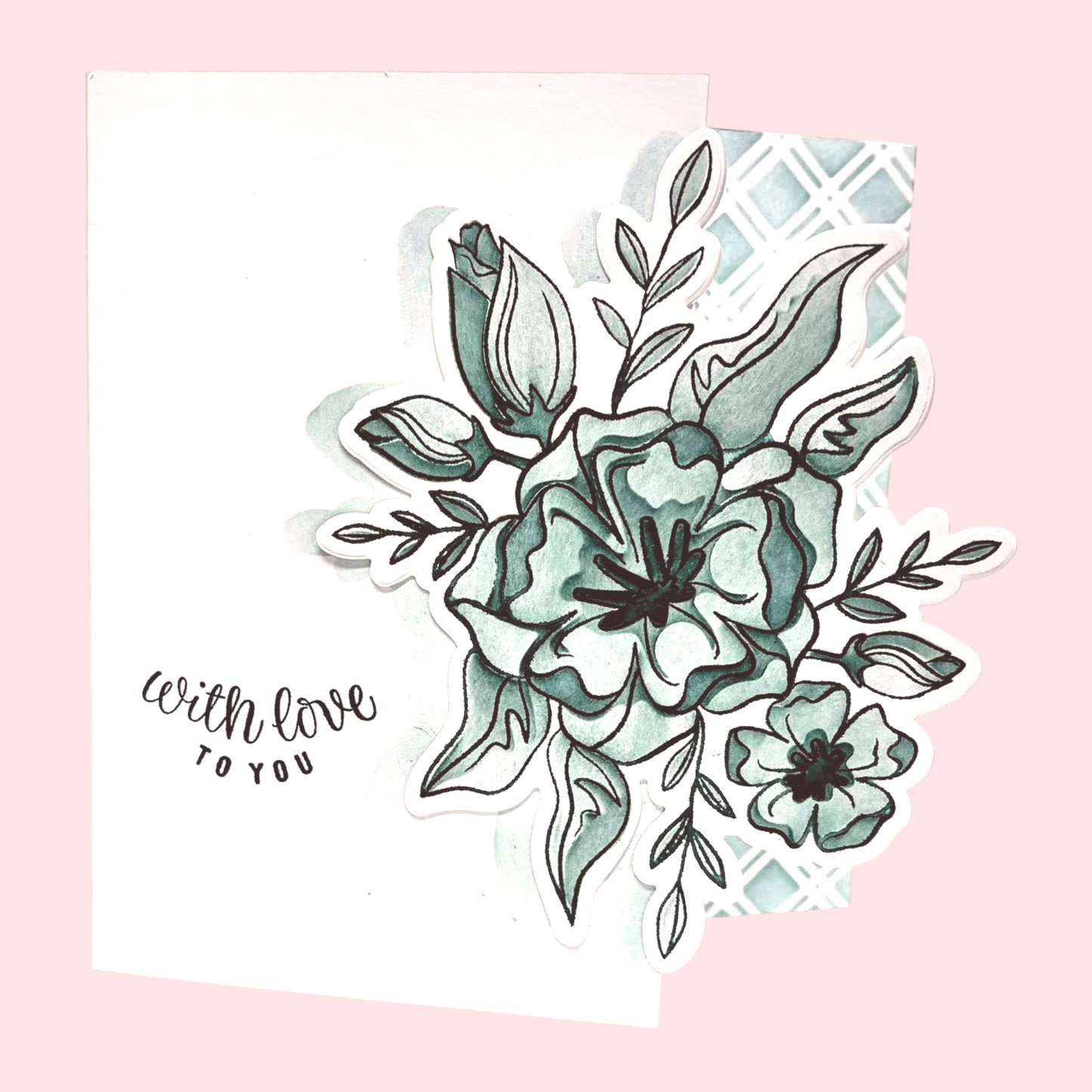 Lisa Horton Crafts Floral Wishes Stamp Set - 14 Stamps