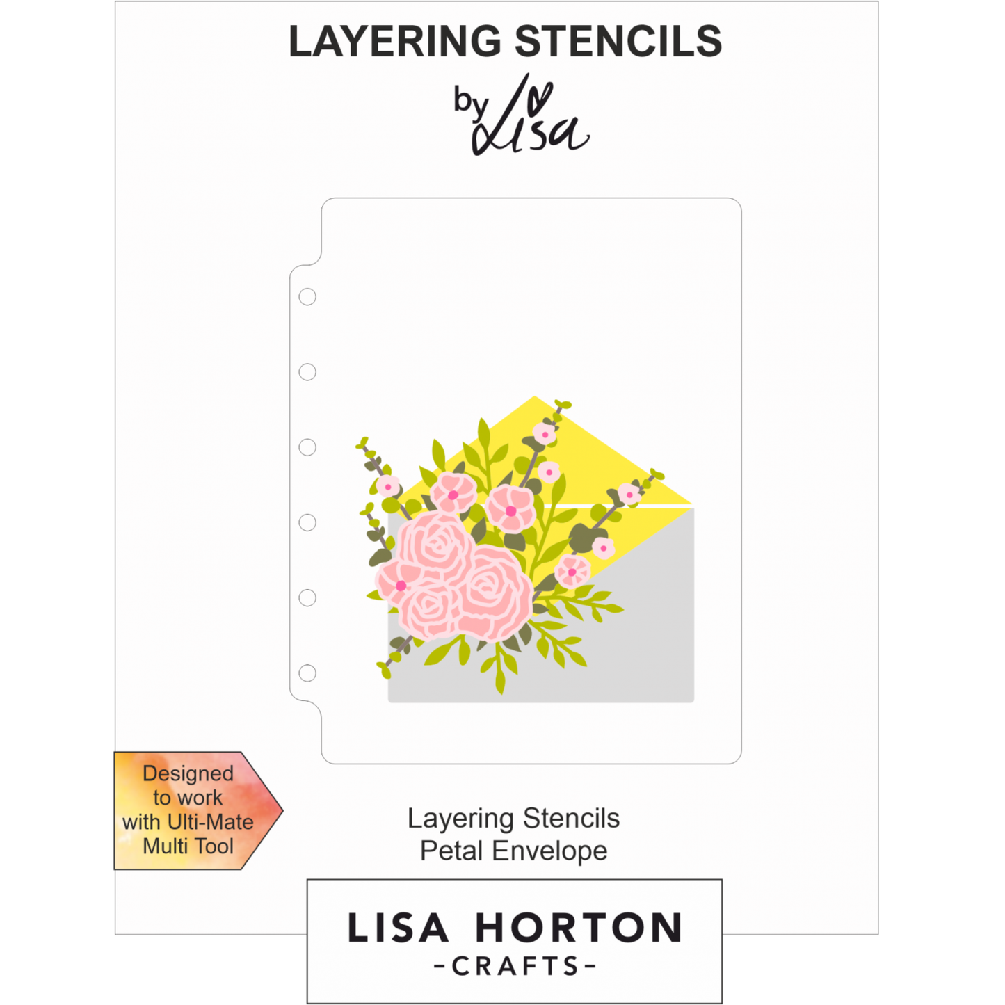 Lisa Horton Crafts Floribunda Petal Envelope A6 Layering Stencils