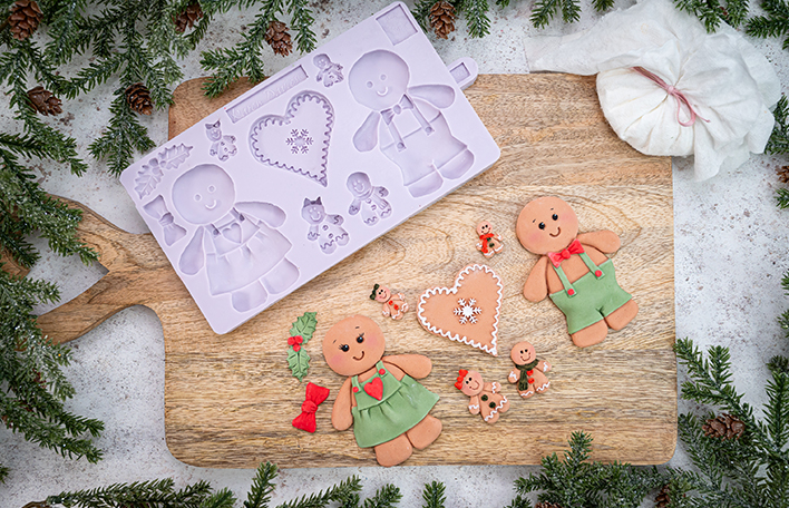 Karen Davies Sugarcraft Gingerbread Cookie Silicone Mould