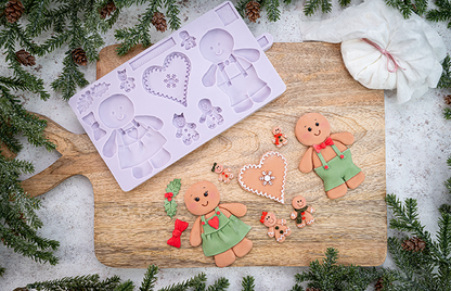 Karen Davies Sugarcraft Gingerbread Cookie Silicone Mould