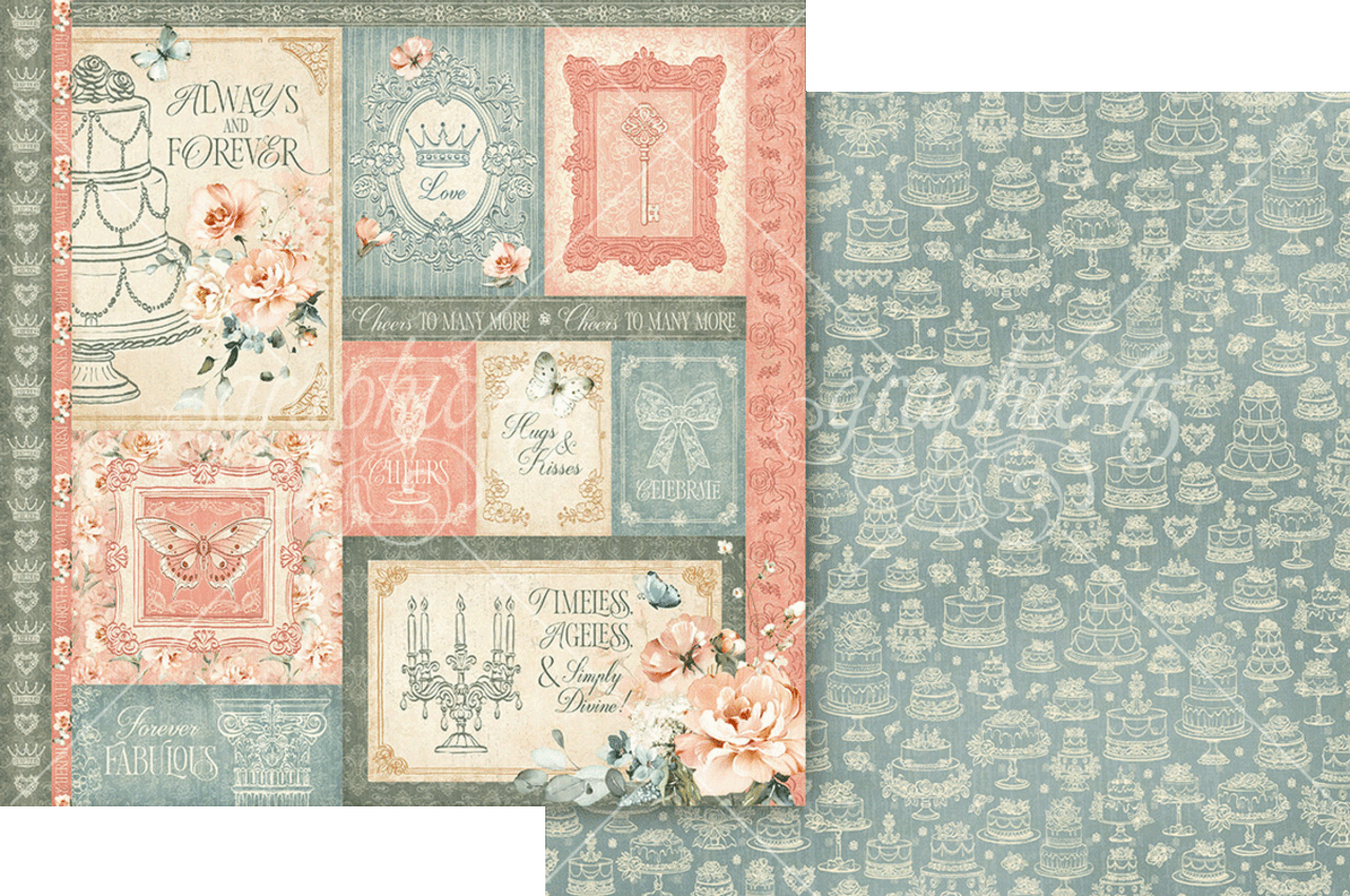 Graphic 45 Always & Forever 12" x 12" Collection Pack - 24 Double Sided Sheets