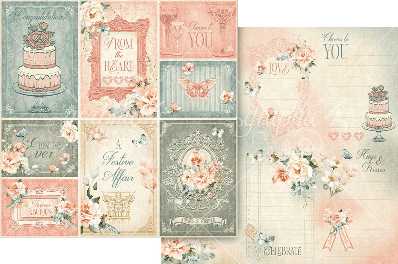 Graphic 45 Always & Forever 12" x 12" Collection Pack - 24 Double Sided Sheets