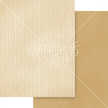 Graphic 45 Always & Forever 8.5" x 11" Patterns & Solids Pack - 16 Double Sided Sheets