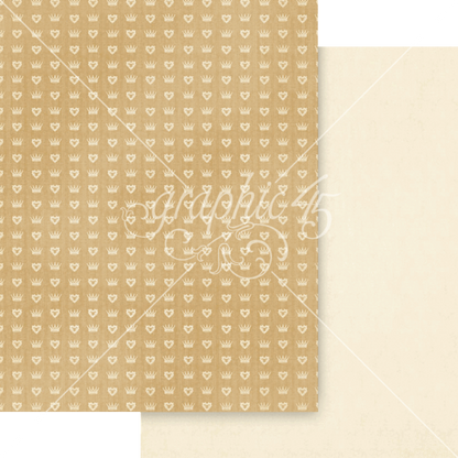 Graphic 45 Always & Forever 8.5" x 11" Patterns & Solids Pack - 16 Double Sided Sheets