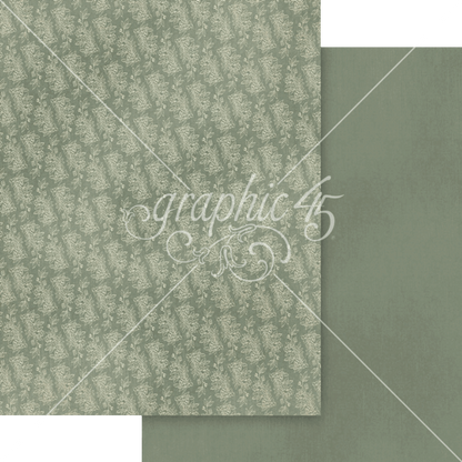 Graphic 45 Always & Forever 8.5" x 11" Patterns & Solids Pack - 16 Double Sided Sheets