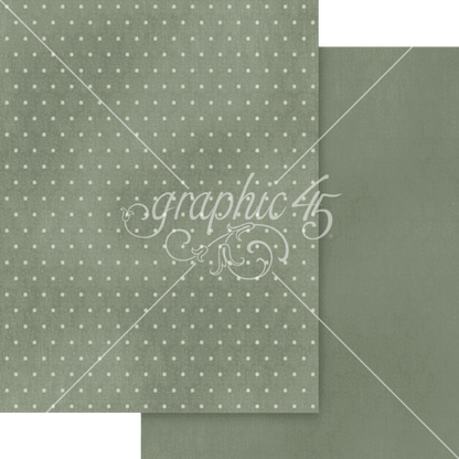 Graphic 45 Always & Forever 8.5" x 11" Patterns & Solids Pack - 16 Double Sided Sheets