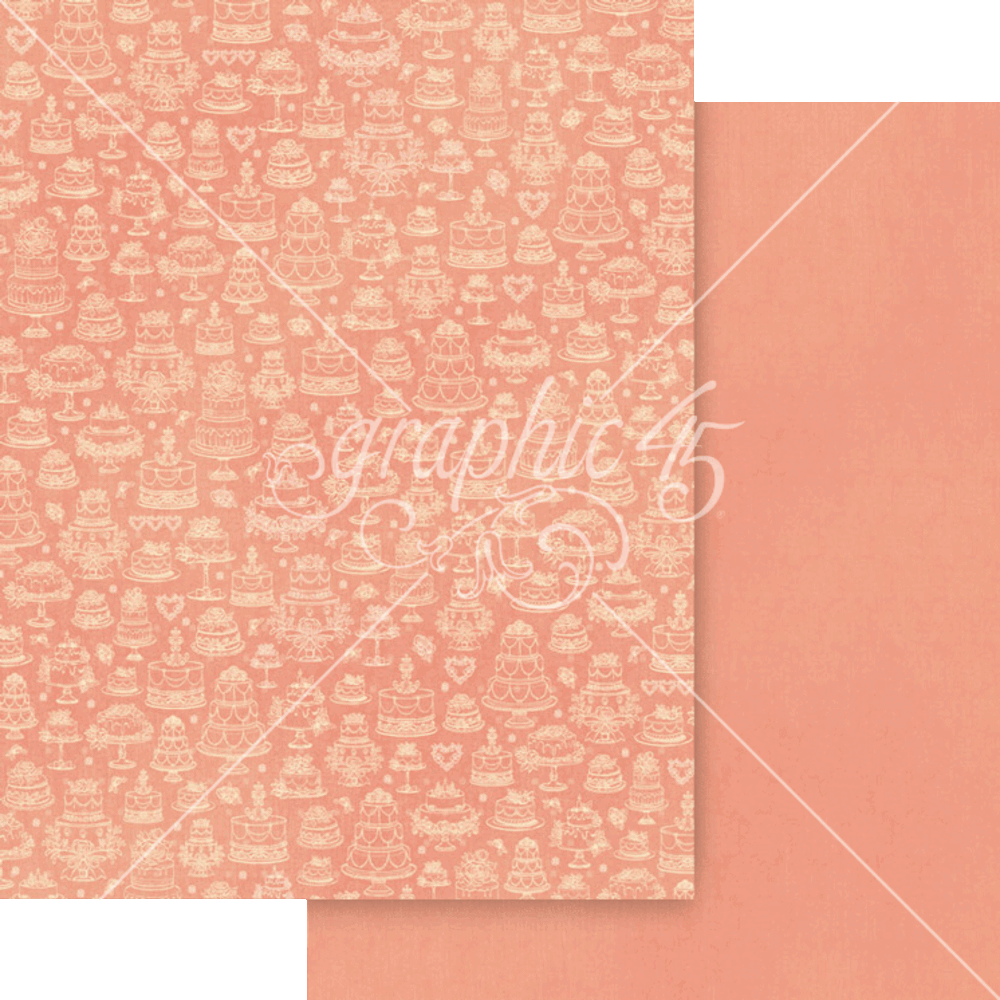 Graphic 45 Always & Forever 8.5" x 11" Patterns & Solids Pack - 16 Double Sided Sheets
