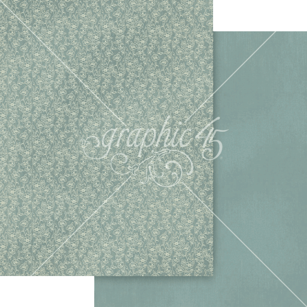 Graphic 45 Always & Forever 8.5" x 11" Patterns & Solids Pack - 16 Double Sided Sheets
