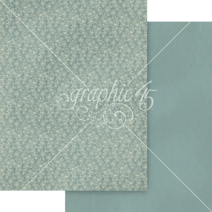 Graphic 45 Always & Forever 8.5" x 11" Patterns & Solids Pack - 16 Double Sided Sheets