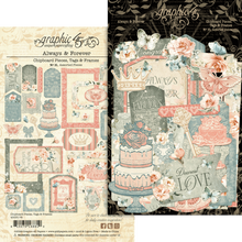 Graphic 45 Always & Forever Chipboard Pieces, Tags & Frames