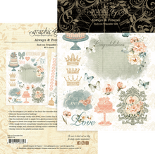 Graphic 45 Always & Forever 6" x 8" Rub - On Transfers