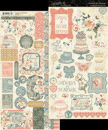 Graphic 45 Always & Forever Sticker Set - 2 x 6" x 12" Sheets