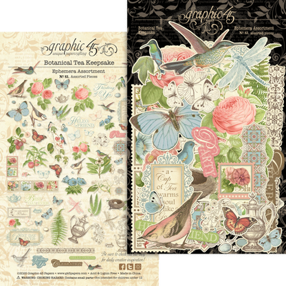 Graphic 45 Botanical Tea Keepsake Kit with Exclusive Metal Die-Set