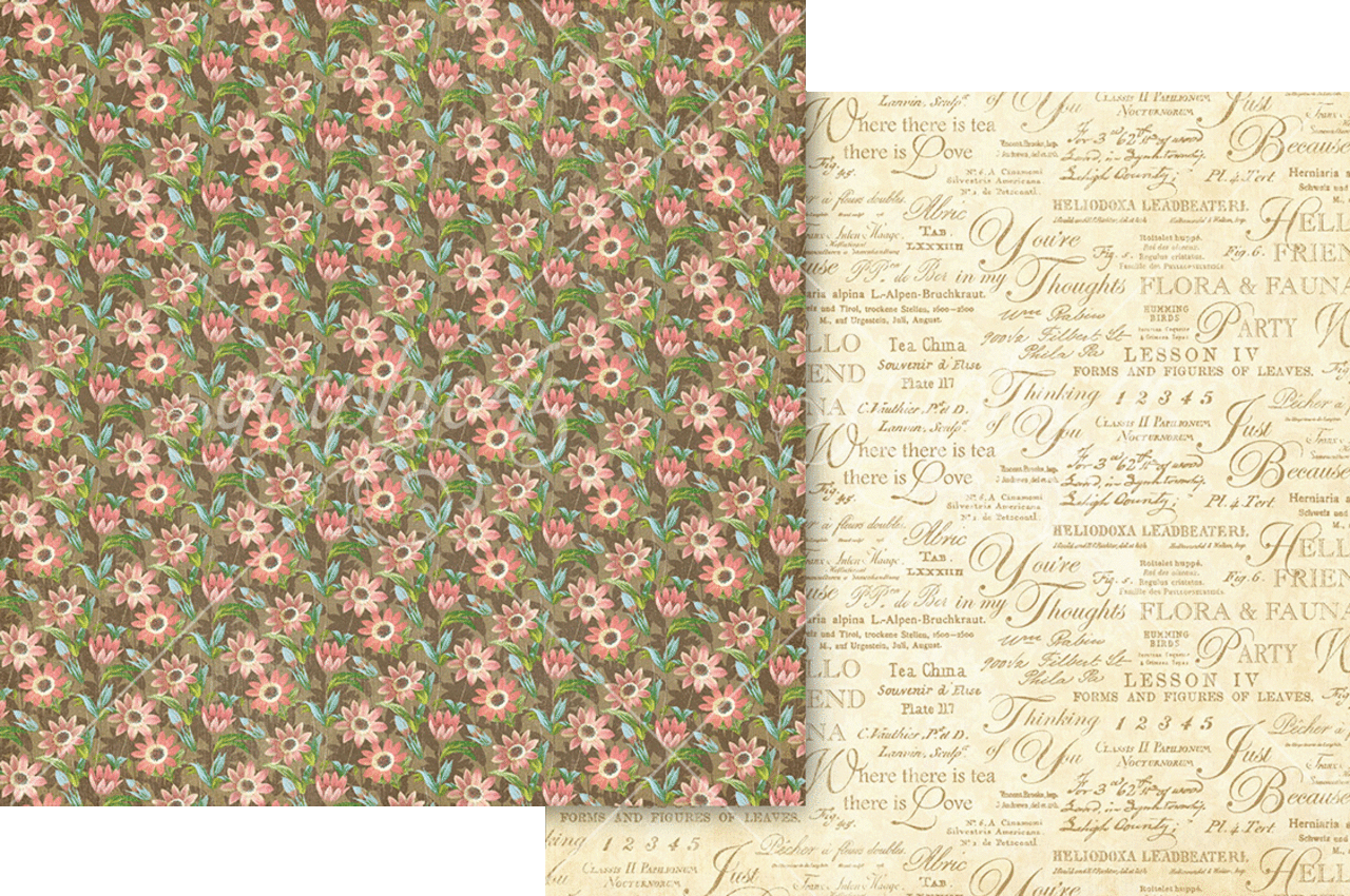 Graphic 45 Botanical Tea Keepsake Kit with Exclusive Metal Die-Set