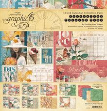 Graphic 45 Journaling Through Time 12" x 12" Collection Pack - 24 Double Sided Sheets