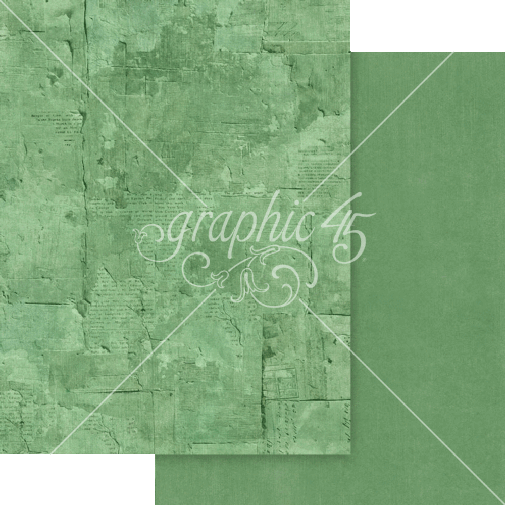 Graphic 45 Journaling Through Time 8.5" x 11" Patterns and Solids Pack - 16 Double Sided Sheets
