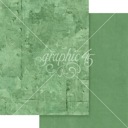 Graphic 45 Journaling Through Time 8.5" x 11" Patterns and Solids Pack - 16 Double Sided Sheets
