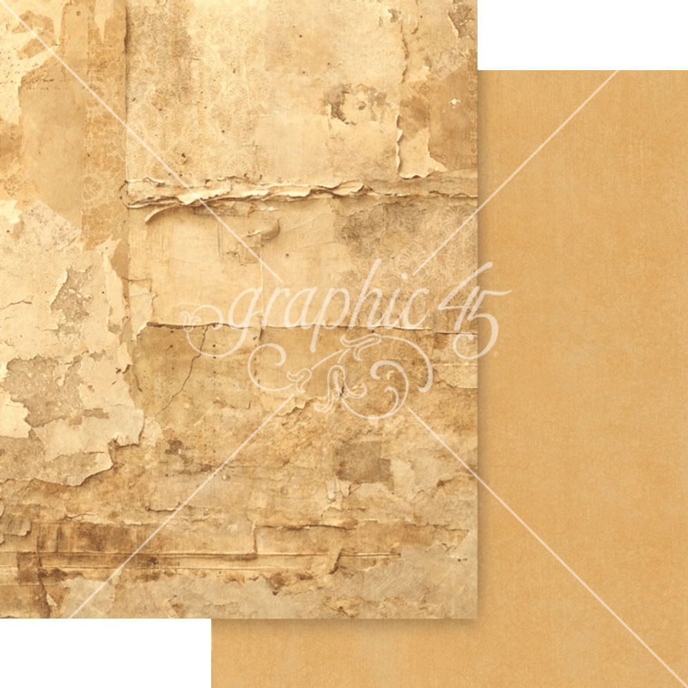 Graphic 45 Journaling Through Time 8.5" x 11" Patterns and Solids Pack - 16 Double Sided Sheets