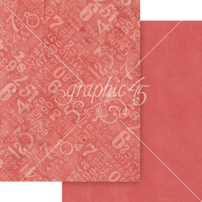 Graphic 45 Journaling Through Time 8.5" x 11" Patterns and Solids Pack - 16 Double Sided Sheets