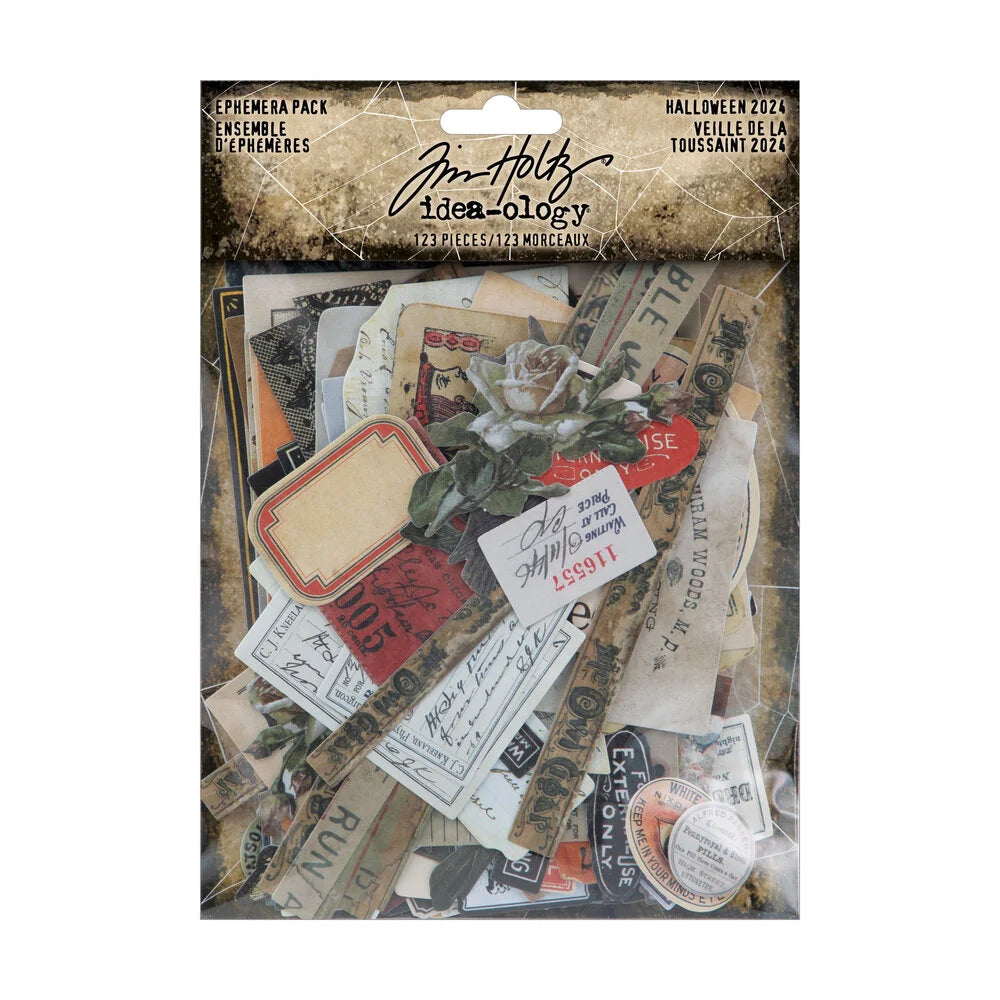 Tim Holtz Halloween Ephemera Pack - 123 Pieces