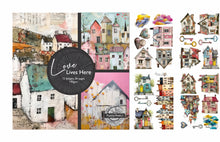 Funky Fossil Love Lives Here Paper Pad and Rub Ons