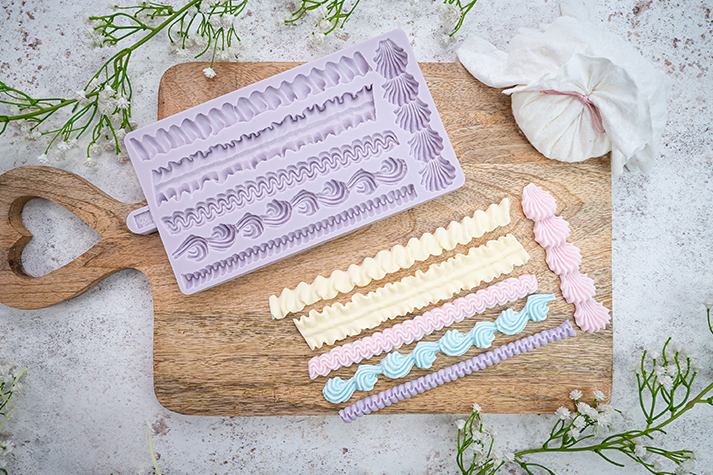 Karen Davies Sugarcraft Large Lambeth Borders Silicone Mould
