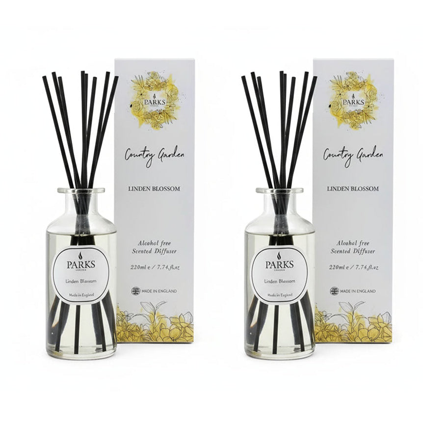 Parks London Linden Blossom 220ml Reed Diffuser Duo