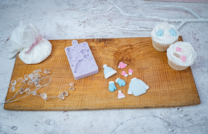 Karen Davies Sugarcraft Miniature Knitwear Silicone Mould