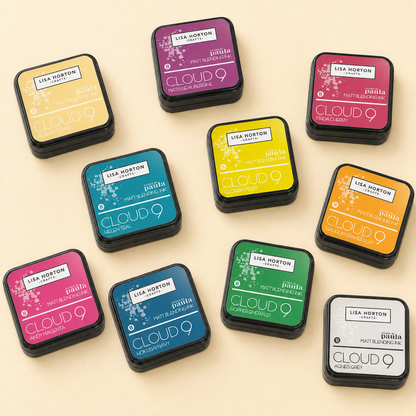 Lisa Horton Craft Picked by Paula' Cloud 9 Matt Blending Ink Pad Complete Collection (10 colours)
