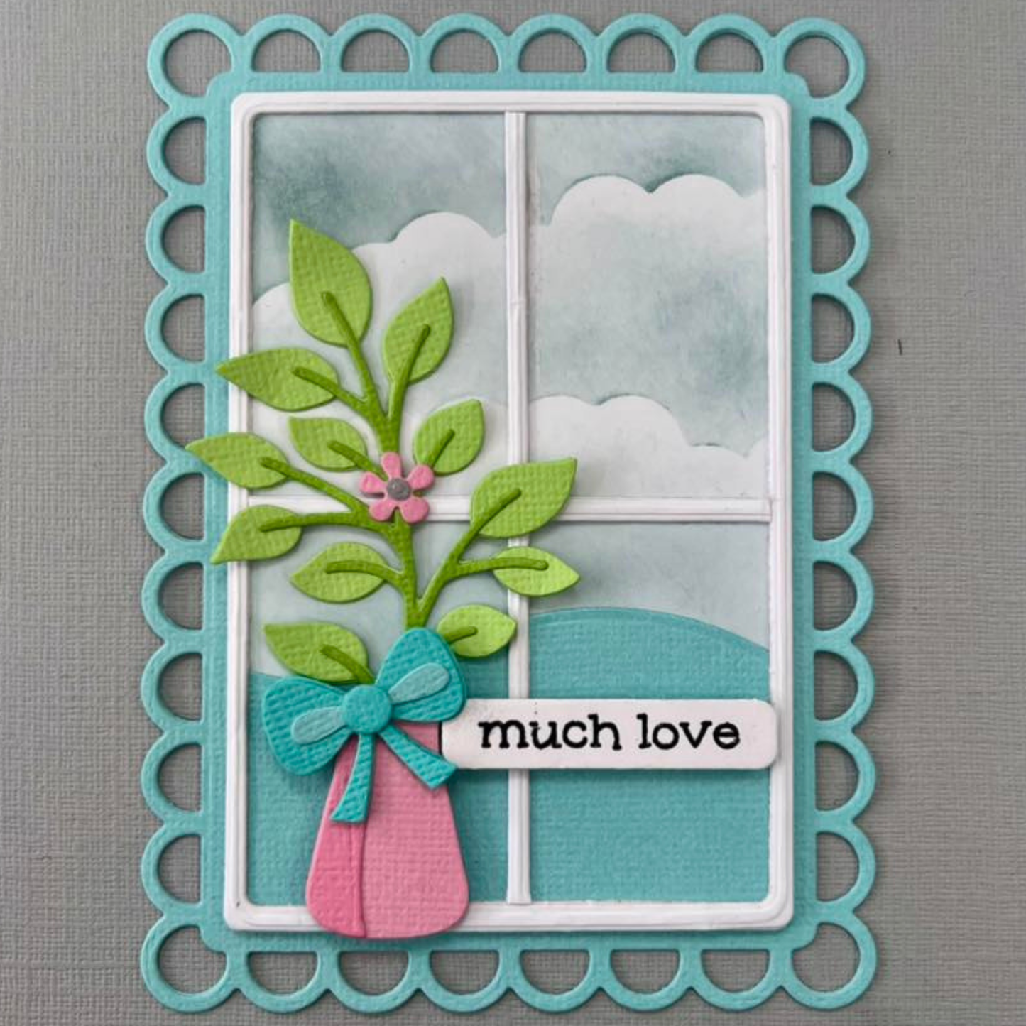 Spellbinders Open Lace Frame and Landscape Dies from the Summertime Collection by Lisa Horton