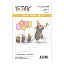 House Mouse Party Parade Cling Stamp - Mouse Party Parade