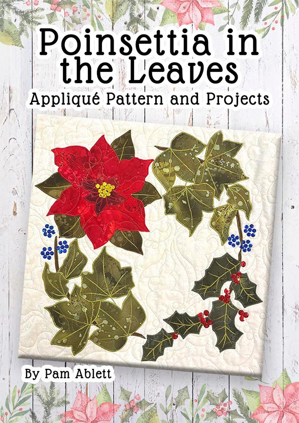 Quilter's Trading Post Poinsettia in the Leaves Applique Pattern