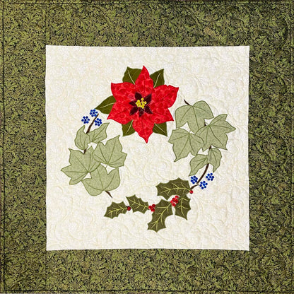 Quilter's Trading Post Poinsettia in the Leaves Applique Pattern