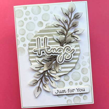 Spellbinders Loves and Hugs Sentiments Stamps and Dies from the Summertime Collection by Lisa Horton