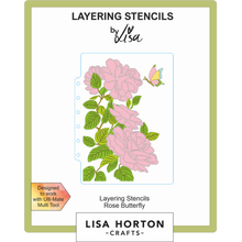 Lisa Horton Crafts Rose Butterfly 5" x 7" Layering Stencils