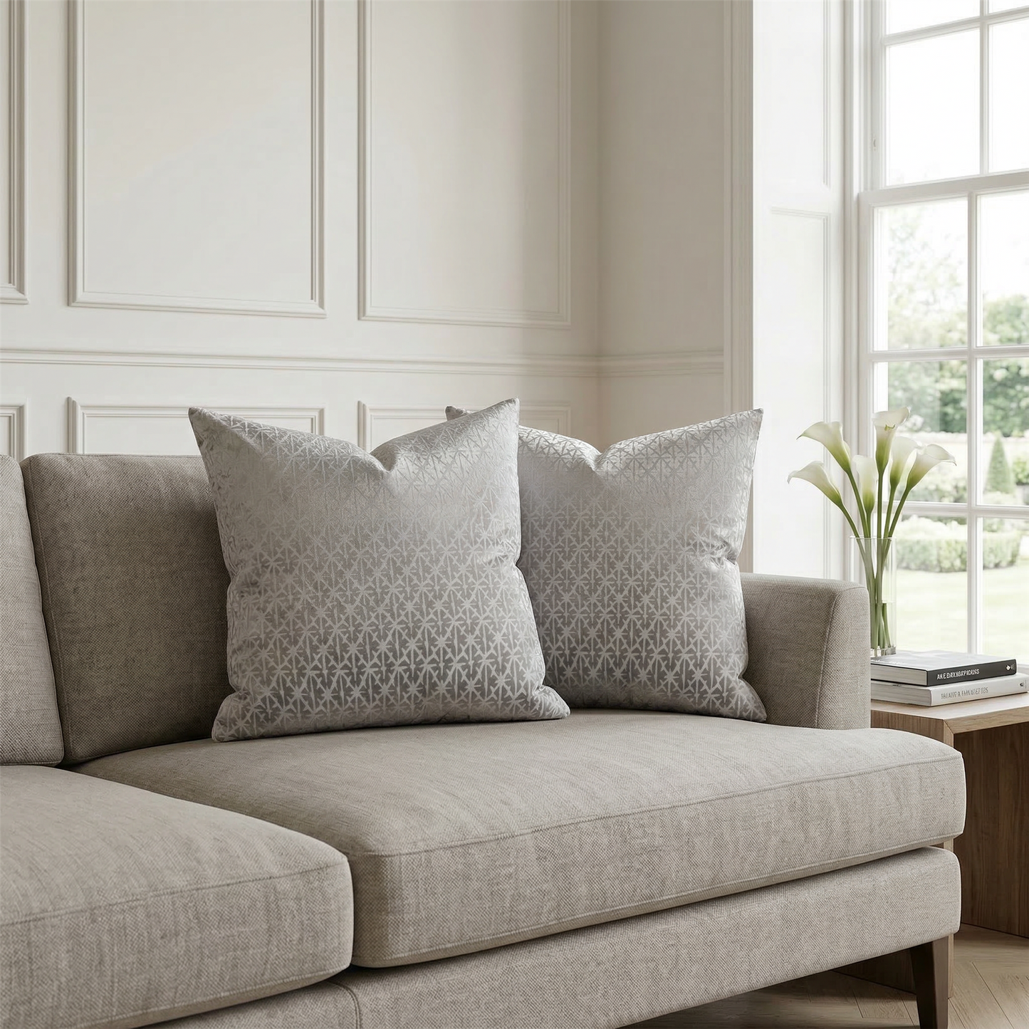Luxury Living Temple Cushions 18" x 18" (2 Pack) | Soft Filled Cushions with Removable Covers
